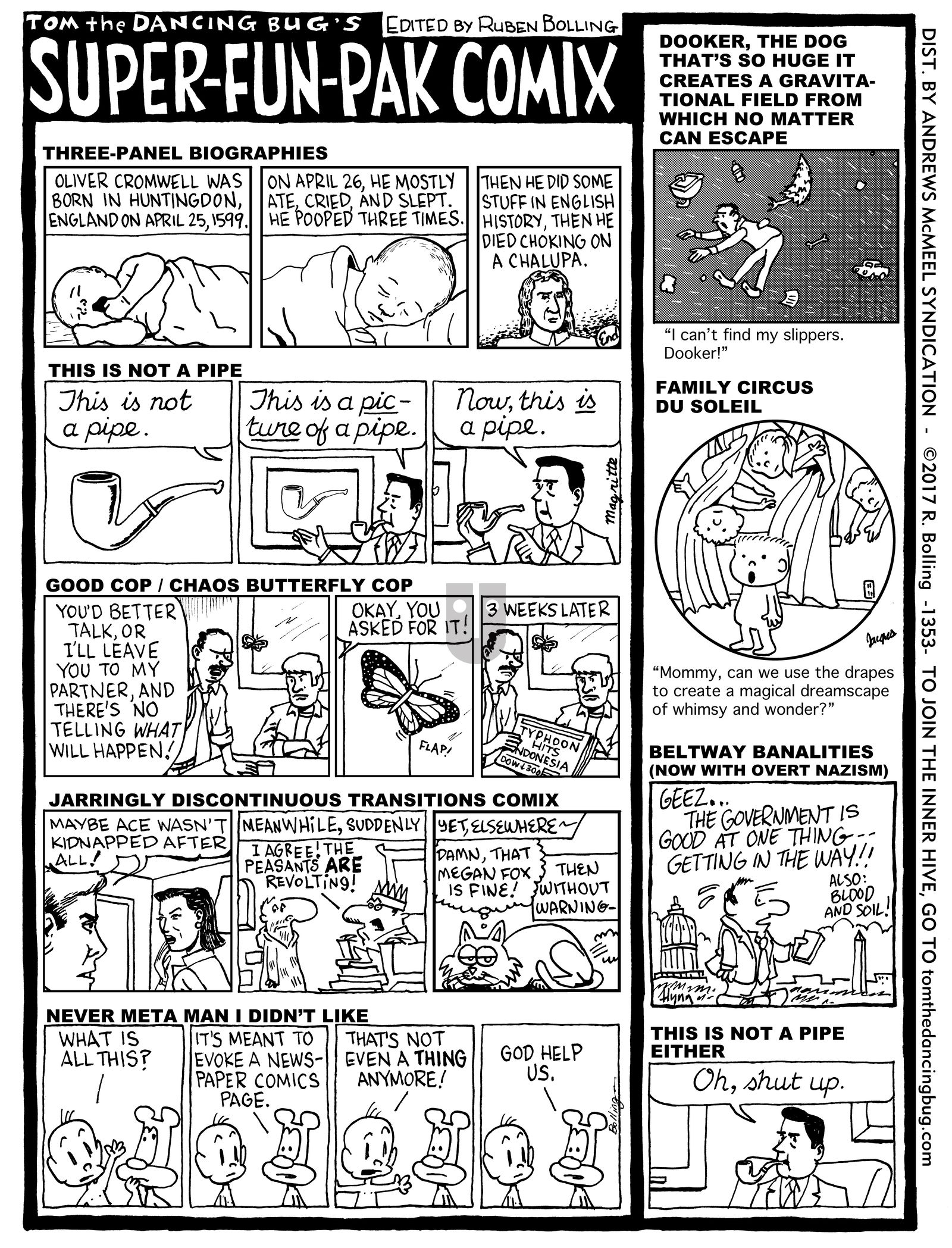Tom the Dancing Bug - Monday September 4, 2017 Comic Strip