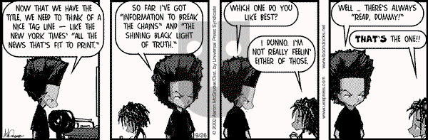 The Boondocks on Friday April 29, 2011 Comic Strip