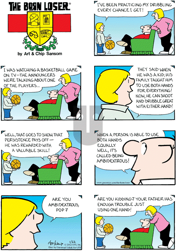 The Born Loser - Sunday January 22, 2012 Comic Strip