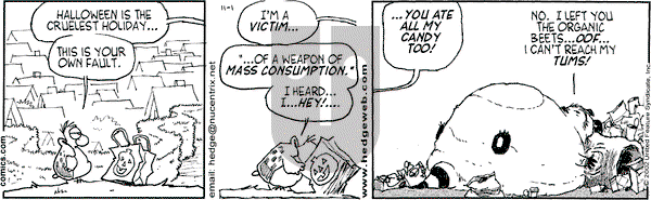 Over the Hedge on Friday November 1, 2002 Comic Strip