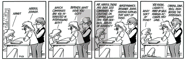 Doonesbury on Thursday September 23, 1982 Comic Strip