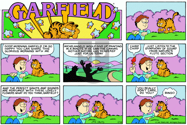 Garfield on Sunday December 19, 1982 Comic Strip