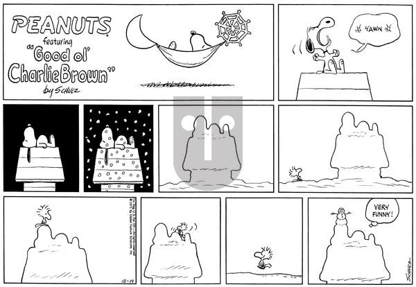 Peanuts on Sunday December 19, 1971 Comic Strip