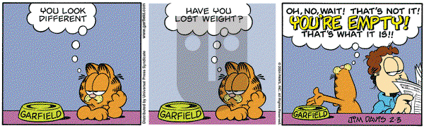 Garfield on Tuesday February 3, 2004 Comic Strip