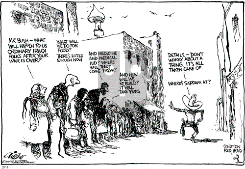 Pat Oliphant on Tuesday February 11, 2003 Comic Strip
