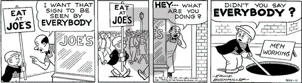Nancy Classics on Wednesday November 11, 2015 Comic Strip