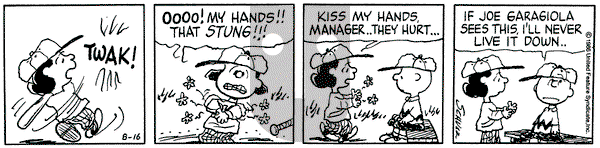 Peanuts on Saturday August 16, 1986 Comic Strip