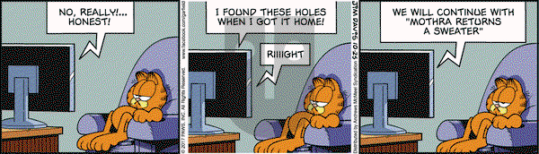 Garfield on Wednesday October 25, 2017 Comic Strip