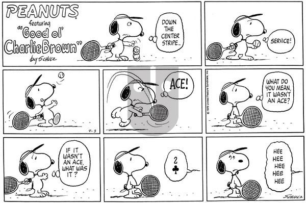 Peanuts on Sunday September 3, 1978 Comic Strip