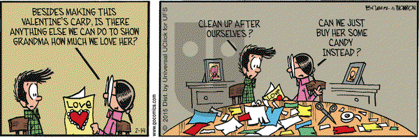 Grand Avenue on Saturday February 14, 2015 Comic Strip