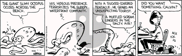 Calvin and Hobbes on Wednesday January 29, 1986 Comic Strip