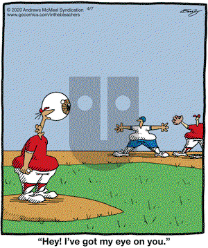 In the Bleachers on Tuesday April 7, 2020 Comic Strip