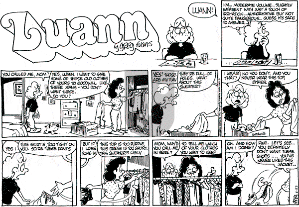 Luann on Wednesday December 2, 1992 Comic Strip