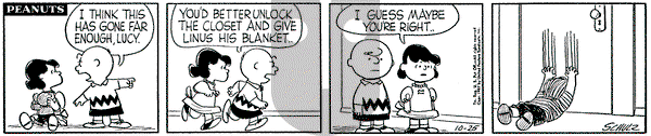 Peanuts on Friday October 25, 1957 Comic Strip