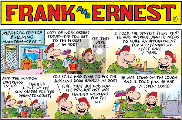 Frank and Ernest on Sunday April 3, 2011 Comic Strip