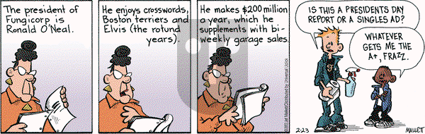 Frazz on Thursday February 23, 2012 Comic Strip