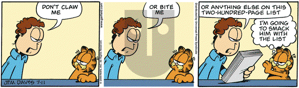 Garfield on Sunday July 12, 2009 Comic Strip