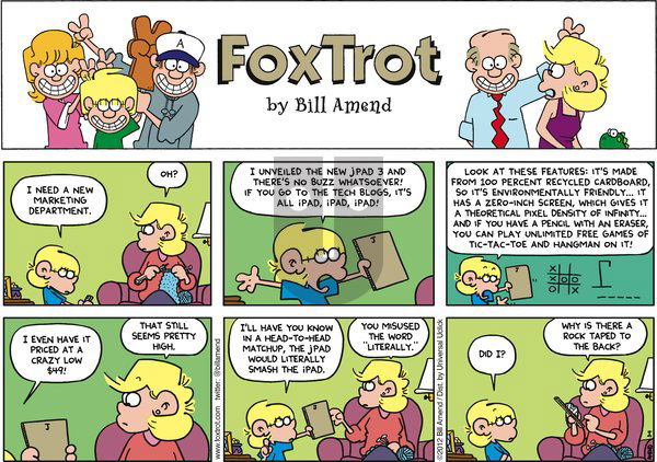FoxTrot on Sunday March 4, 2012 Comic Strip
