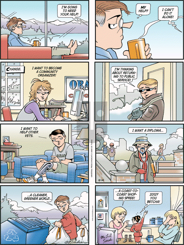 Doonesbury - Sunday December 14, 2008 Comic Strip