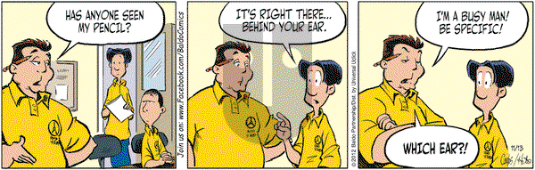 Baldo on Tuesday November 13, 2012 Comic Strip