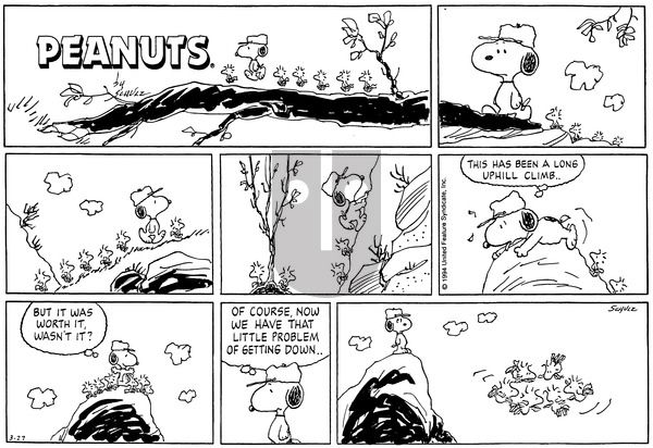 Peanuts on Sunday March 27, 1994 Comic Strip