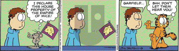 Garfield - Saturday November 19, 2011 Comic Strip