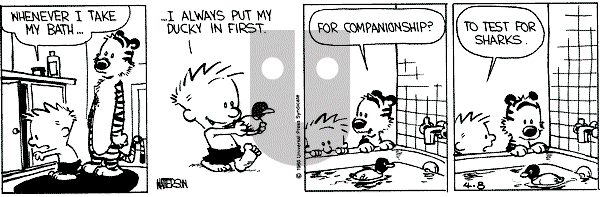 Calvin and Hobbes - Tuesday April 8, 1986 Comic Strip