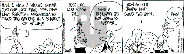 The Buckets on Monday March 4, 1996 Comic Strip