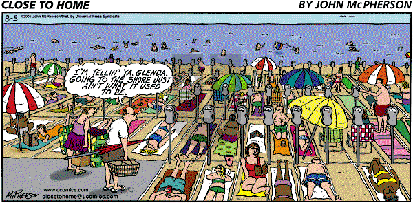 Close to Home on Sunday August 5, 2001 Comic Strip