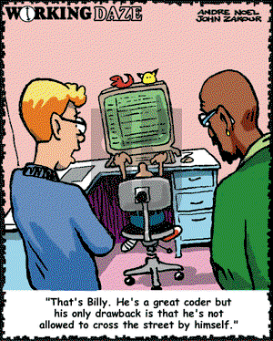 Working Daze on Wednesday March 27, 2002 Comic Strip