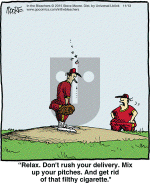 In the Bleachers on Friday November 13, 2015 Comic Strip