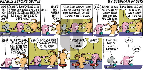Pearls Before Swine on Sunday September 1, 2013 Comic Strip