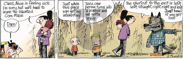 Cul de Sac on Thursday October 29, 2015 Comic Strip