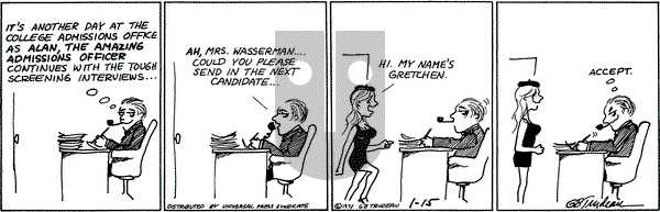 Doonesbury on Friday January 15, 1971 Comic Strip