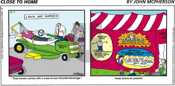 Close to Home on Sunday August 17, 1997 Comic Strip