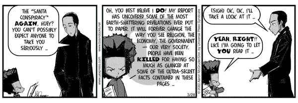 The Boondocks on Tuesday March 28, 2000 Comic Strip