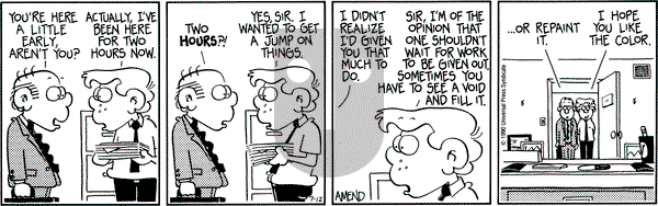 FoxTrot on Thursday July 12, 1990 Comic Strip