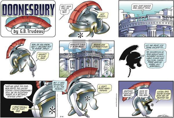 Doonesbury on Sunday March 14, 2004 Comic Strip