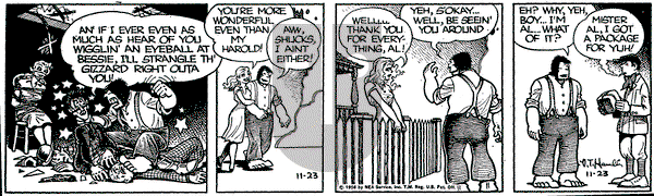 Alley Oop on Friday November 23, 1956 Comic Strip