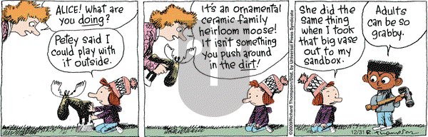 Cul de Sac on Saturday December 31, 2016 Comic Strip
