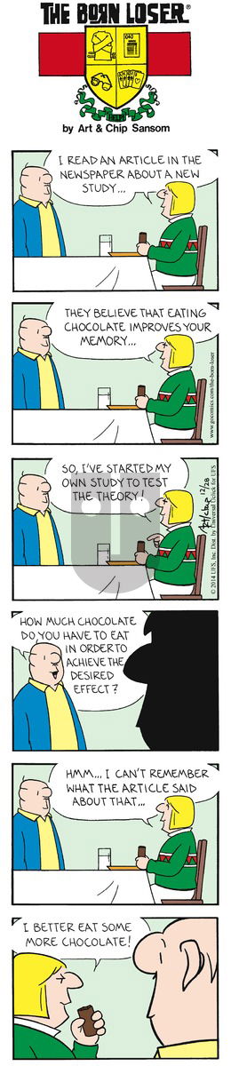 The Born Loser - Sunday December 28, 2014 Comic Strip