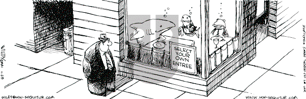 Non Sequitur on Wednesday November 28, 2001 Comic Strip
