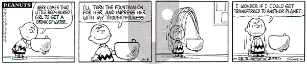 Peanuts on Friday November 8, 1968 Comic Strip
