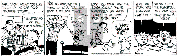 Calvin and Hobbes on Tuesday October 6, 1992 Comic Strip