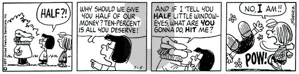 Peanuts on Tuesday July 5, 1977 Comic Strip