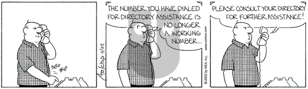 The Born Loser on Thursday April 25, 2002 Comic Strip
