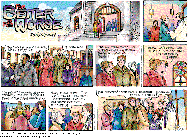 For Better or For Worse - Sunday April 15, 2001 Comic Strip