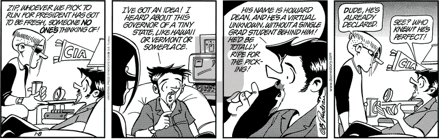 Doonesbury - Wednesday January 8, 2003 Comic Strip