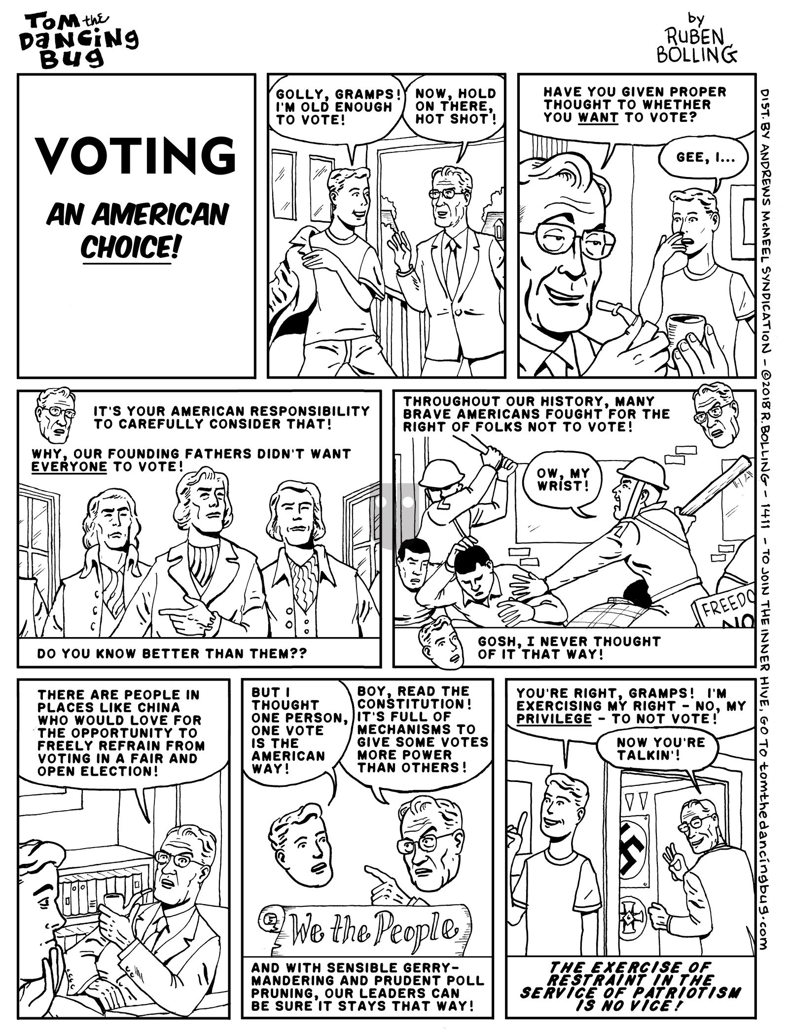 Tom the Dancing Bug - Monday October 29, 2018 Comic Strip