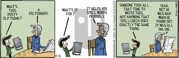 Grand Avenue on Thursday October 16, 2014 Comic Strip